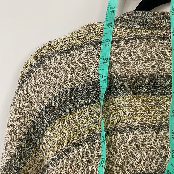 Lane Bryant Open Front Striped Cardigan - Gray and Tan - Picture 8 of 8